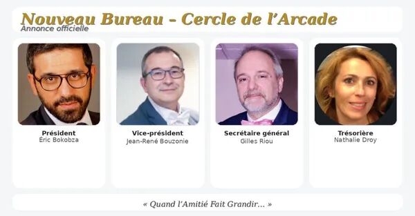 Le Cercle de l’Arcade se dote de son nouveau Bureau en 2026